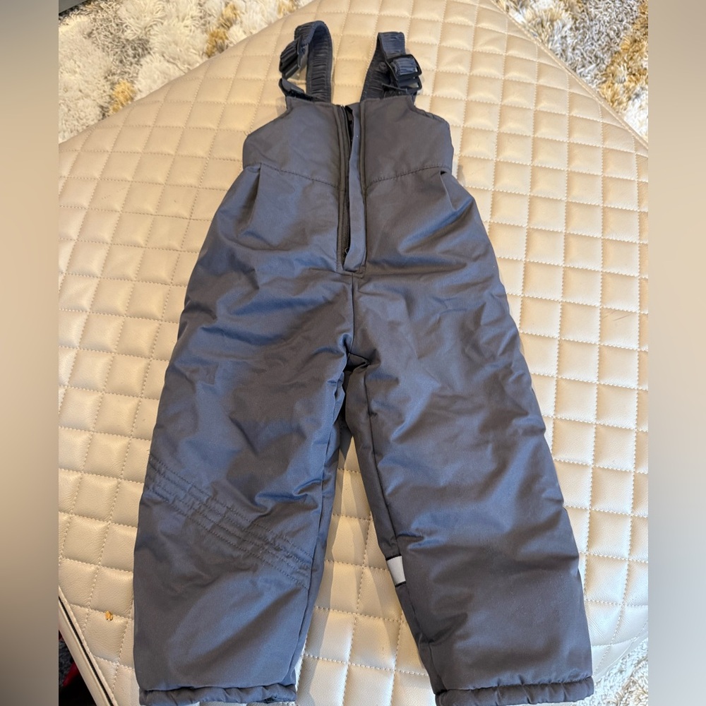 Gray Snow Bib Overalls